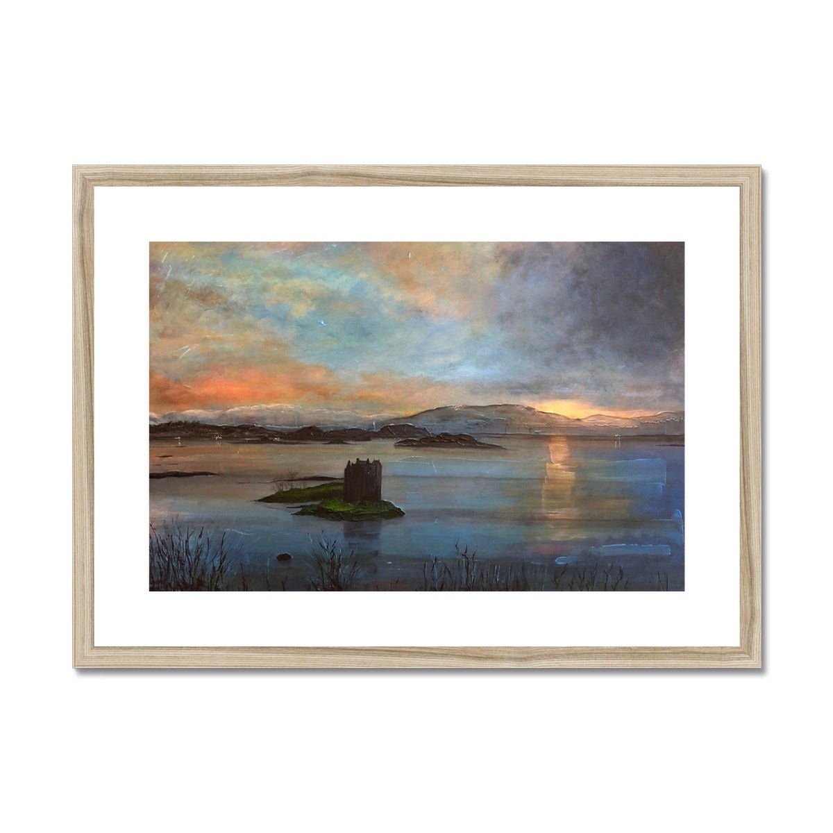 Castle Stalker Twilight Painting | Framed & Mounted Prints From Scotland