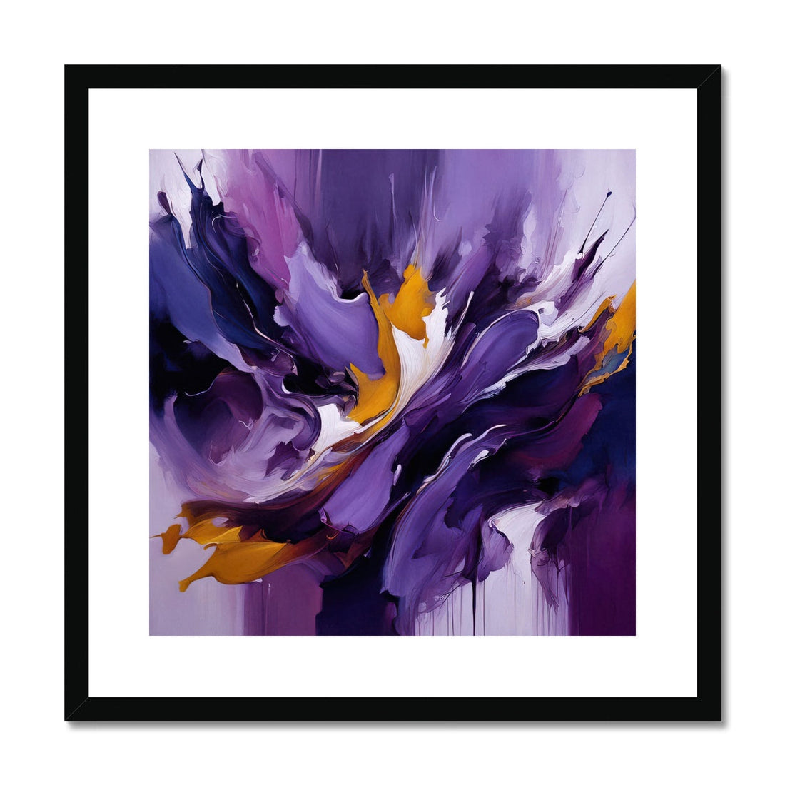 Clematis Abstract Painting | Art By Koan | Framed &amp; Mounted Print