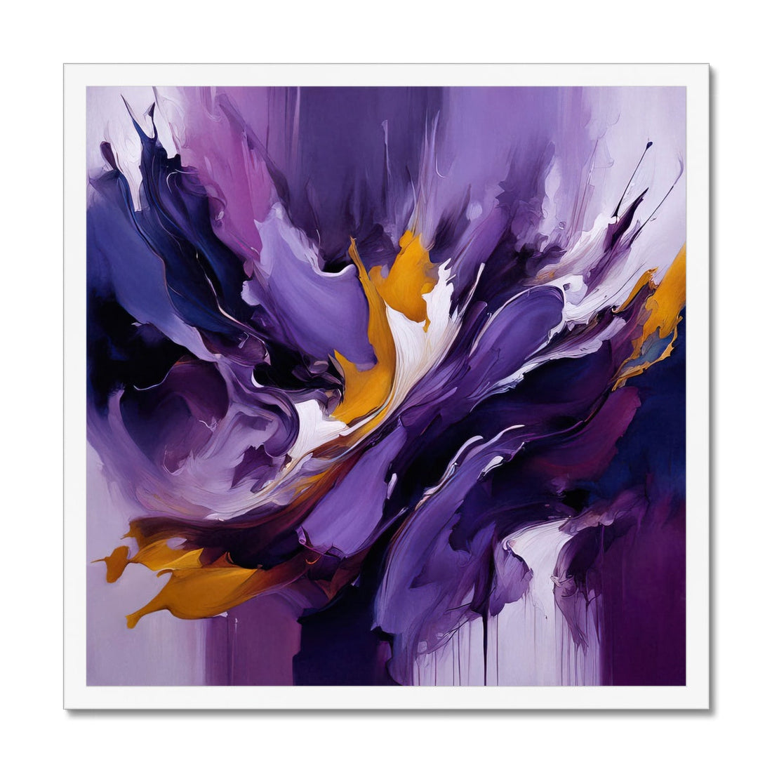 Clematis Abstract Painting | Art By Koan | Framed Print