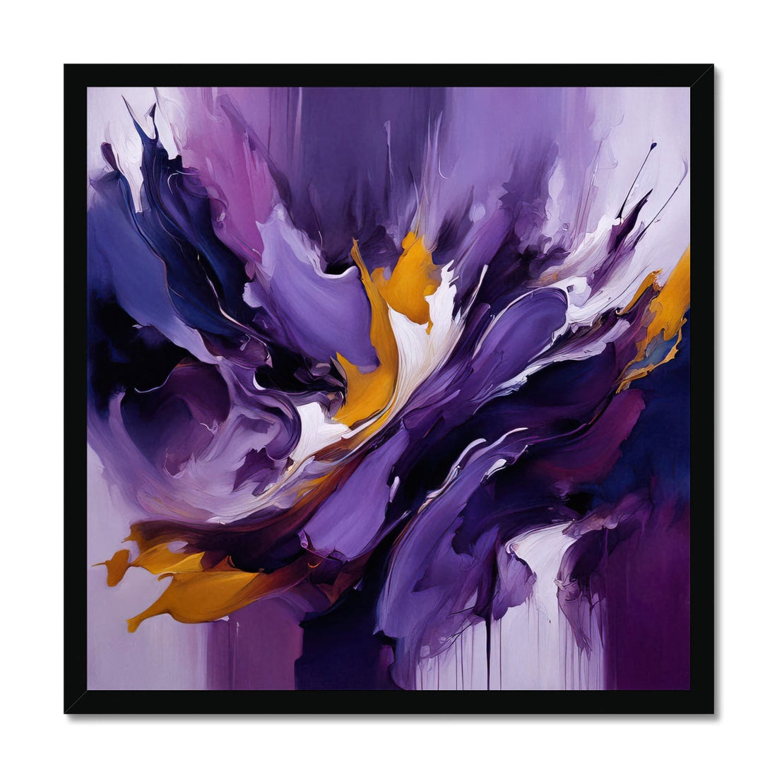Clematis Abstract Painting | Art By Koan | Framed Print