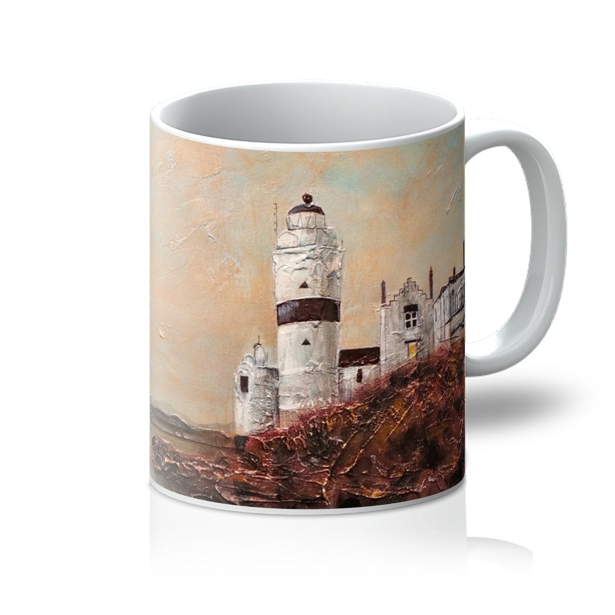 Cloch Lighthouse Dawn Art Gifts Mug | River Clyde Art Gallery | Paintings, Prints, Homeware and Art Gifts From Scotland By Scottish Artist Kevin Hunter