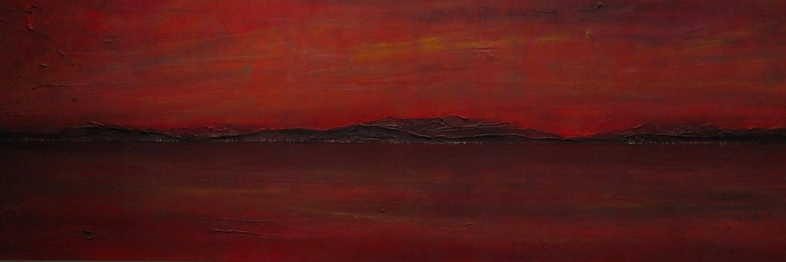 Clyde Dusk Arrival | Panoramic Painting & Art Prints | River Clyde Art Gallery | Paintings, Prints, Homeware and Art Gifts From Scotland By Scottish Artist Kevin Hunter