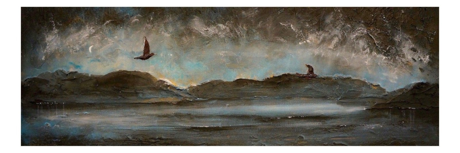 Clyde Storm Brewing | Panoramic Painting & Art Prints from my River Clyde Art Gallery Collection