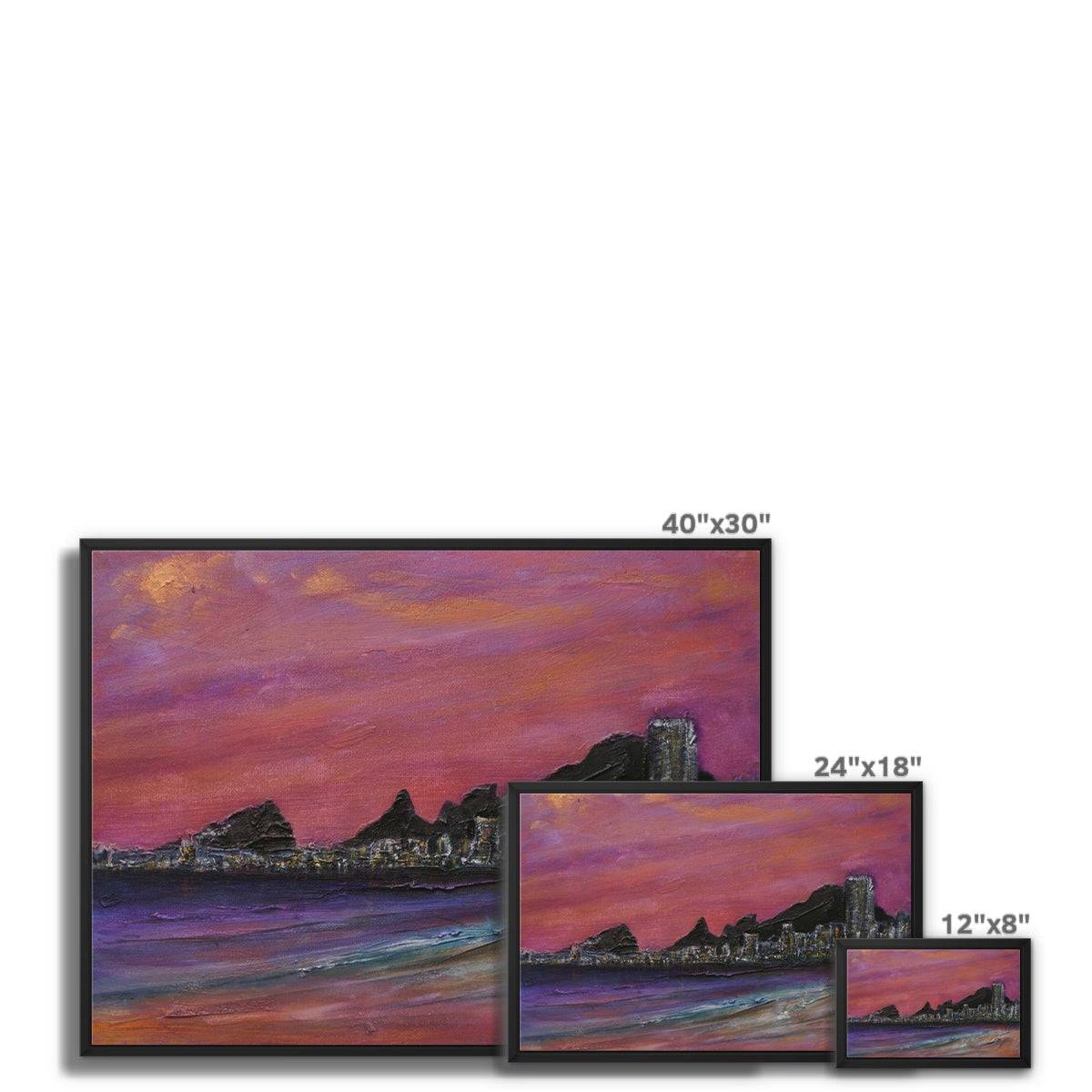 Copacabana Beach Dusk Painting | Framed Canvas Prints From Scotland