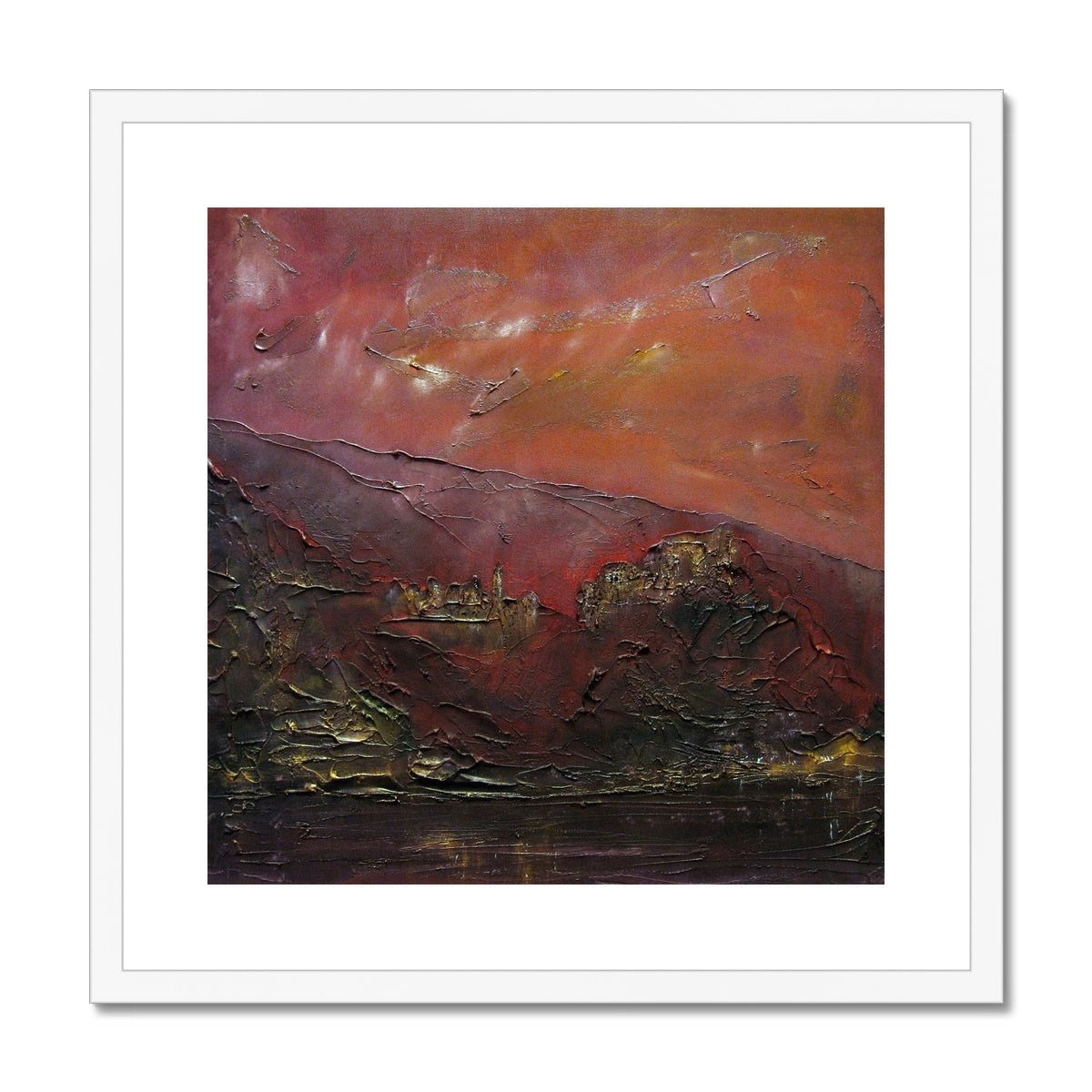 Corniglia Dusk Italy Painting | Framed &amp; Mounted Prints From Scotland