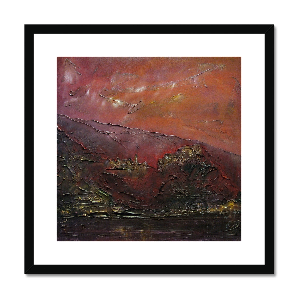 Corniglia Dusk Italy Painting | Framed &amp; Mounted Prints From Scotland