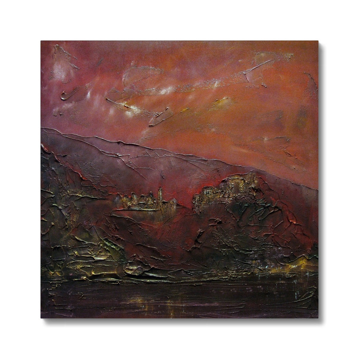 Corniglia Dusk Italy Painting | Canvas From Scotland