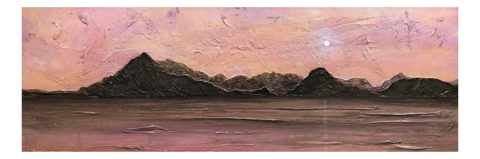 Cuillin Skye Moonset | Panoramic Painting & Art Prints