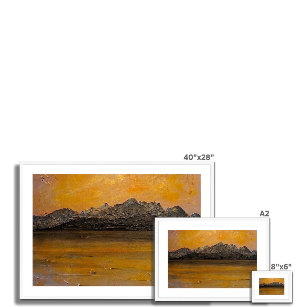 Cuillin Sunset Skye Painting | Framed & Mounted Prints From Scotland