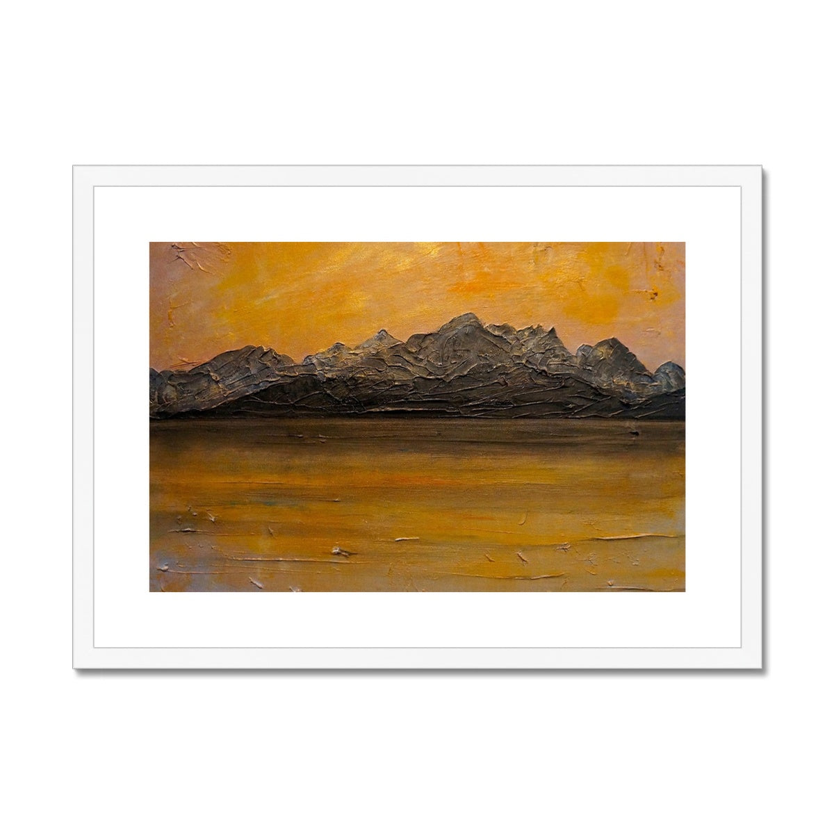 Cuillin Sunset Skye Painting | Framed &amp; Mounted Prints From Scotland