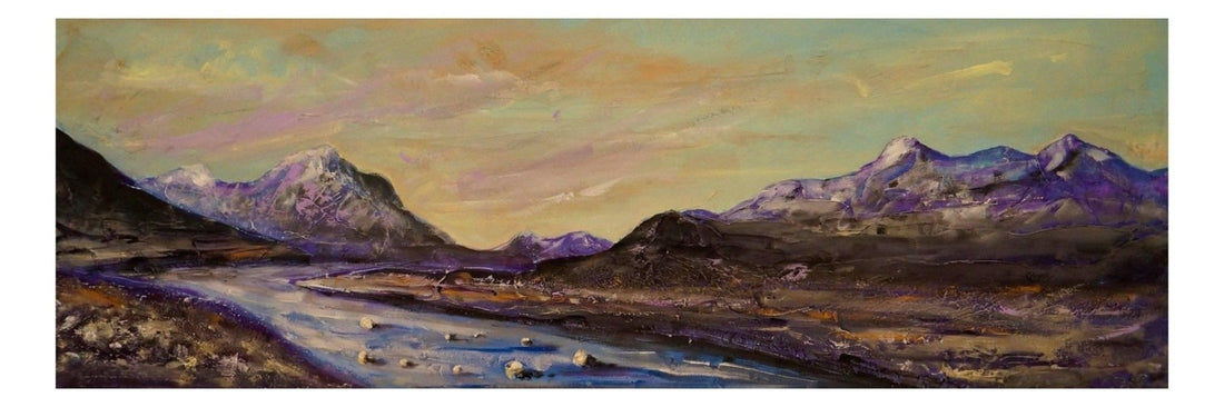 Cuillin Winter Skye | Panoramic Painting &amp; Art Prints | Skye Art Gallery | Paintings, Prints, Homeware and Art Gifts From Scotland By Scottish Artist Kevin Hunter