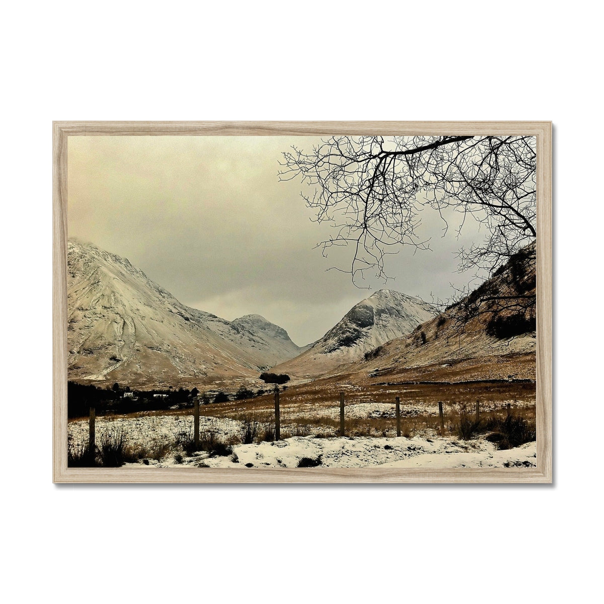 Winter In Glencoe Scottish Landscape Photography | Framed Print