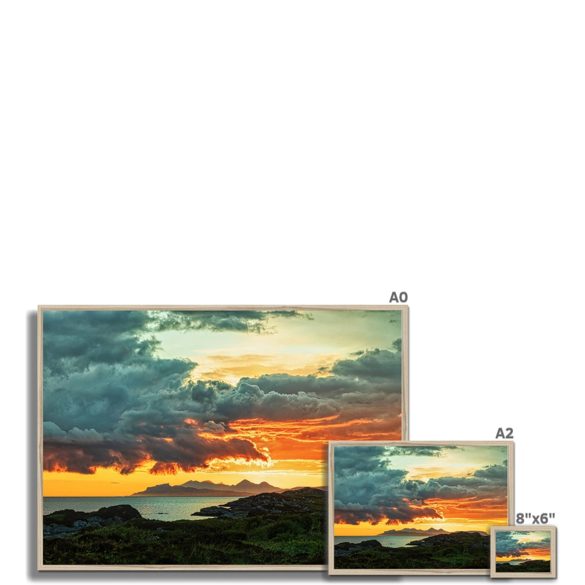 Sunset Over Skye From Ardtoe Scottish Landscape Photography | Framed Print