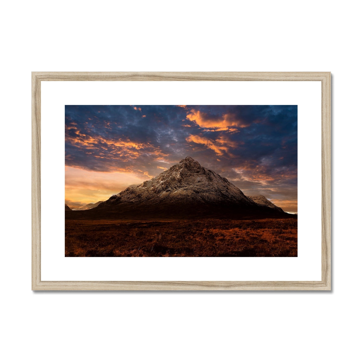 Buachaille Etive Mor Dusk Glencoe Scottish Landscape Photography | Framed & Mounted Print