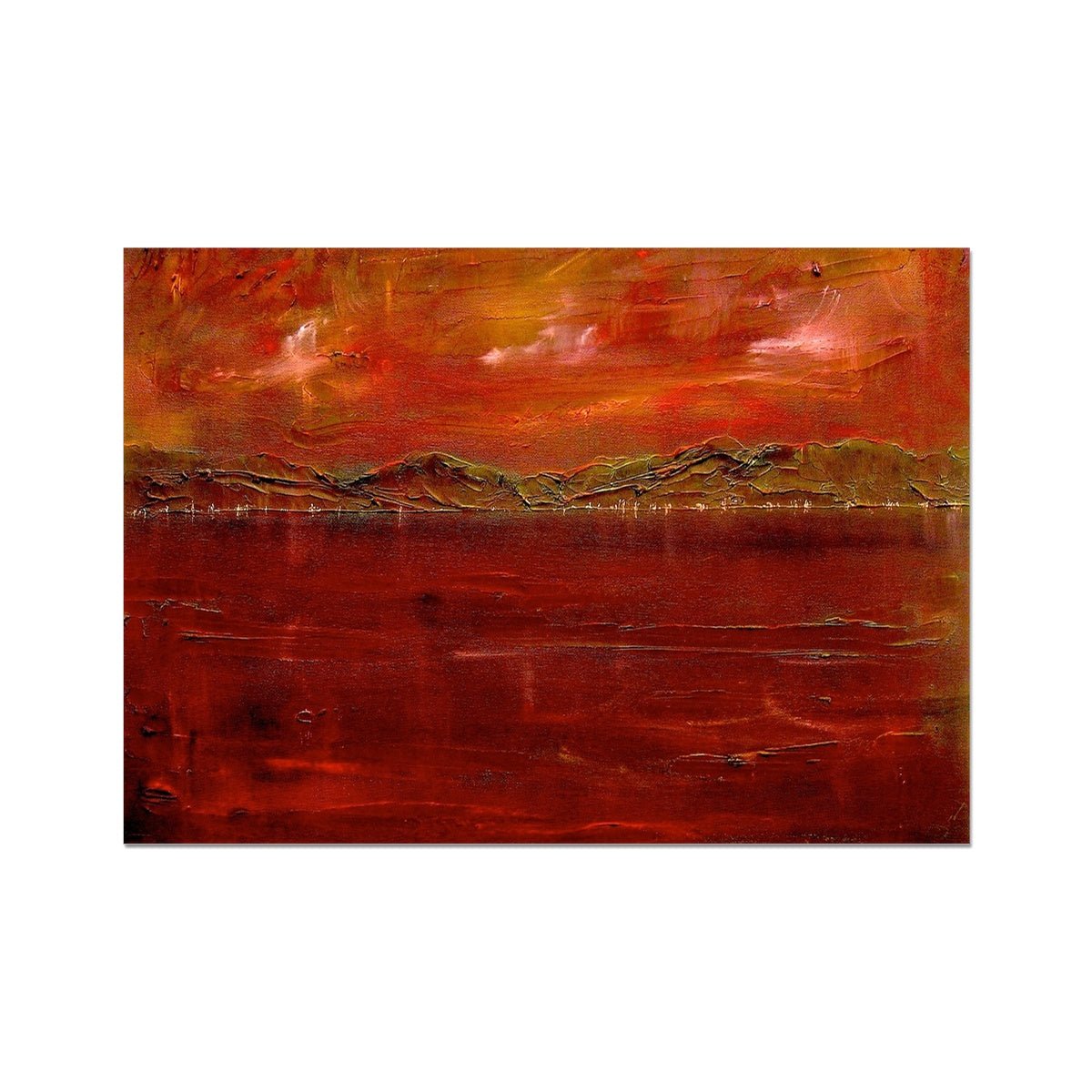 Deep Clyde Dusk Painting | Fine Art Prints From Scotland-Unframed Prints-River Clyde Art Gallery-A2 Landscape-Paintings, Prints, Homeware, Art Gifts From Scotland By Scottish Artist Kevin Hunter