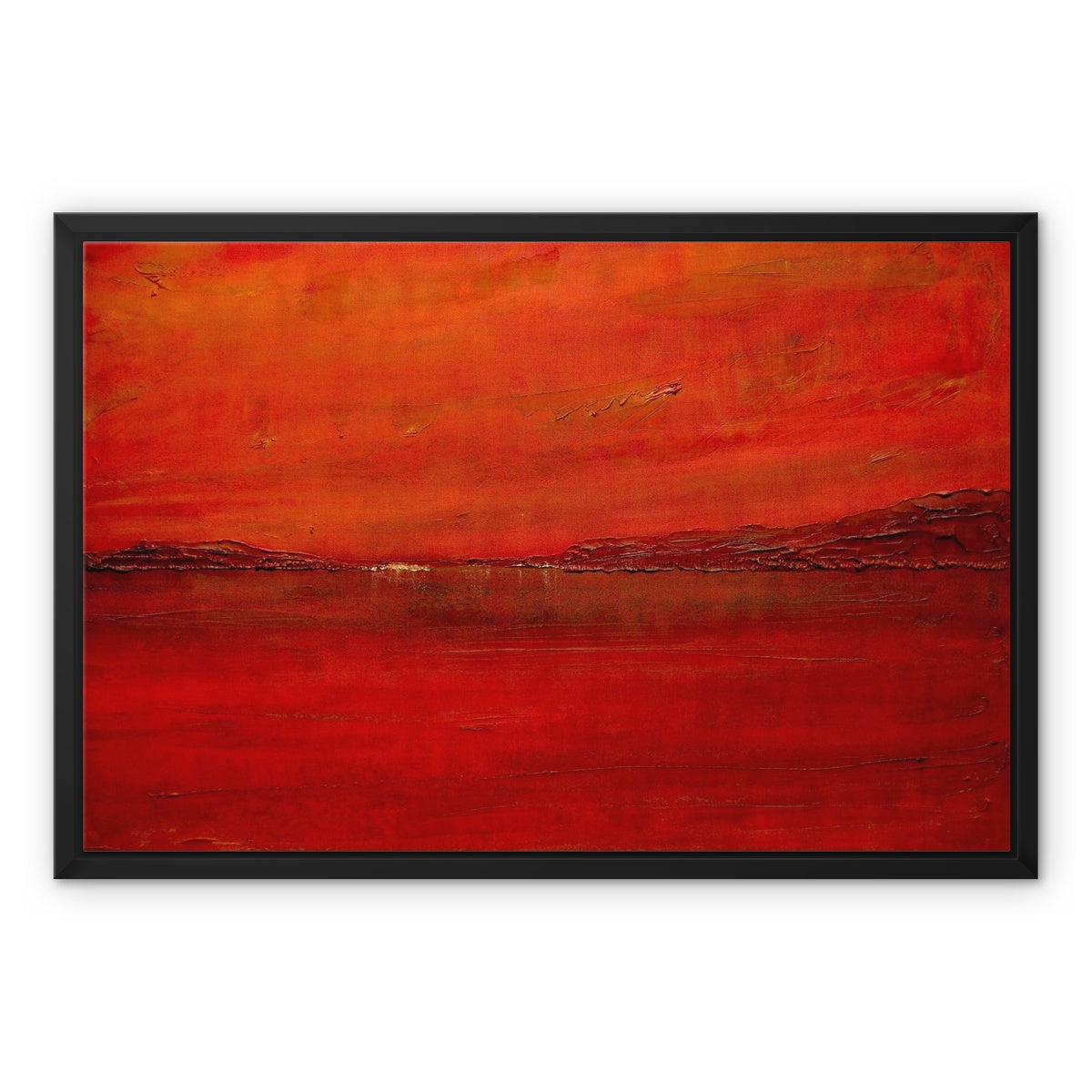 Deep Loch Lomond Sunset Painting | Framed Canvas From Scotland