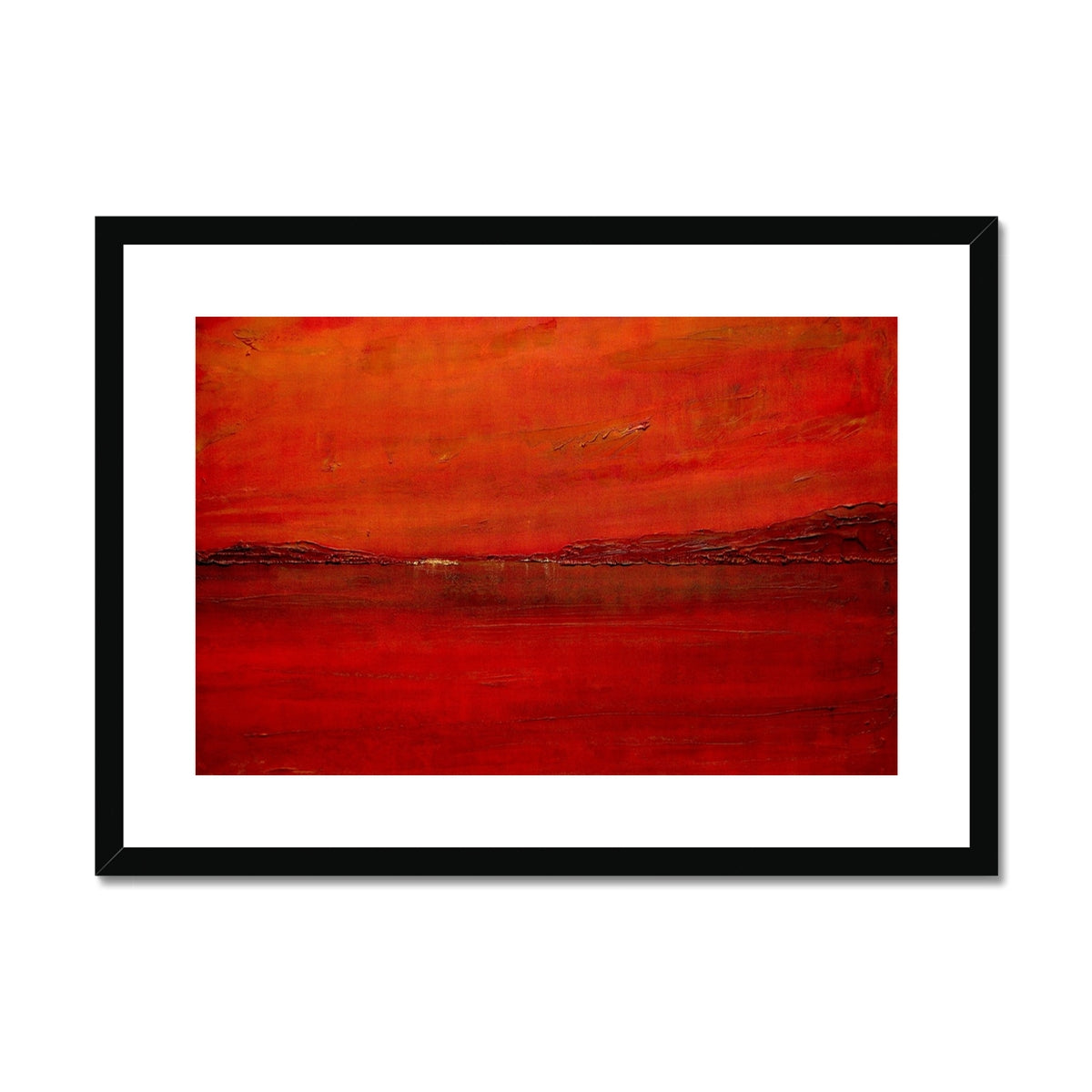 Deep Loch Lomond Sunset Painting | Framed & Mounted Prints From Scotland