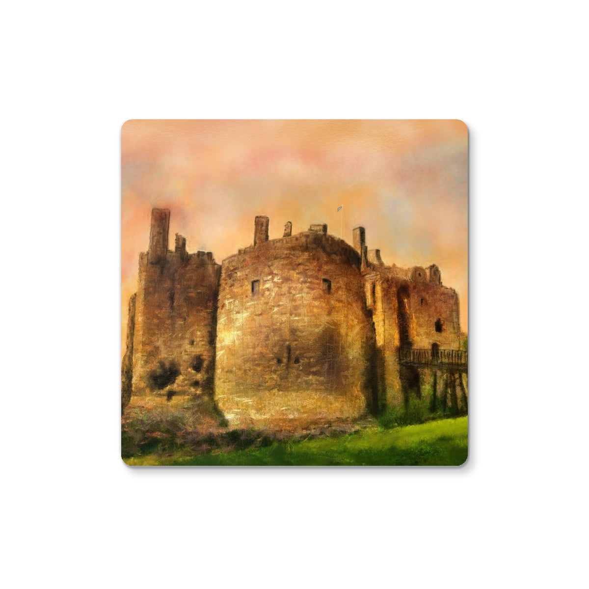 Dirleton Castle Art Gifts Coaster