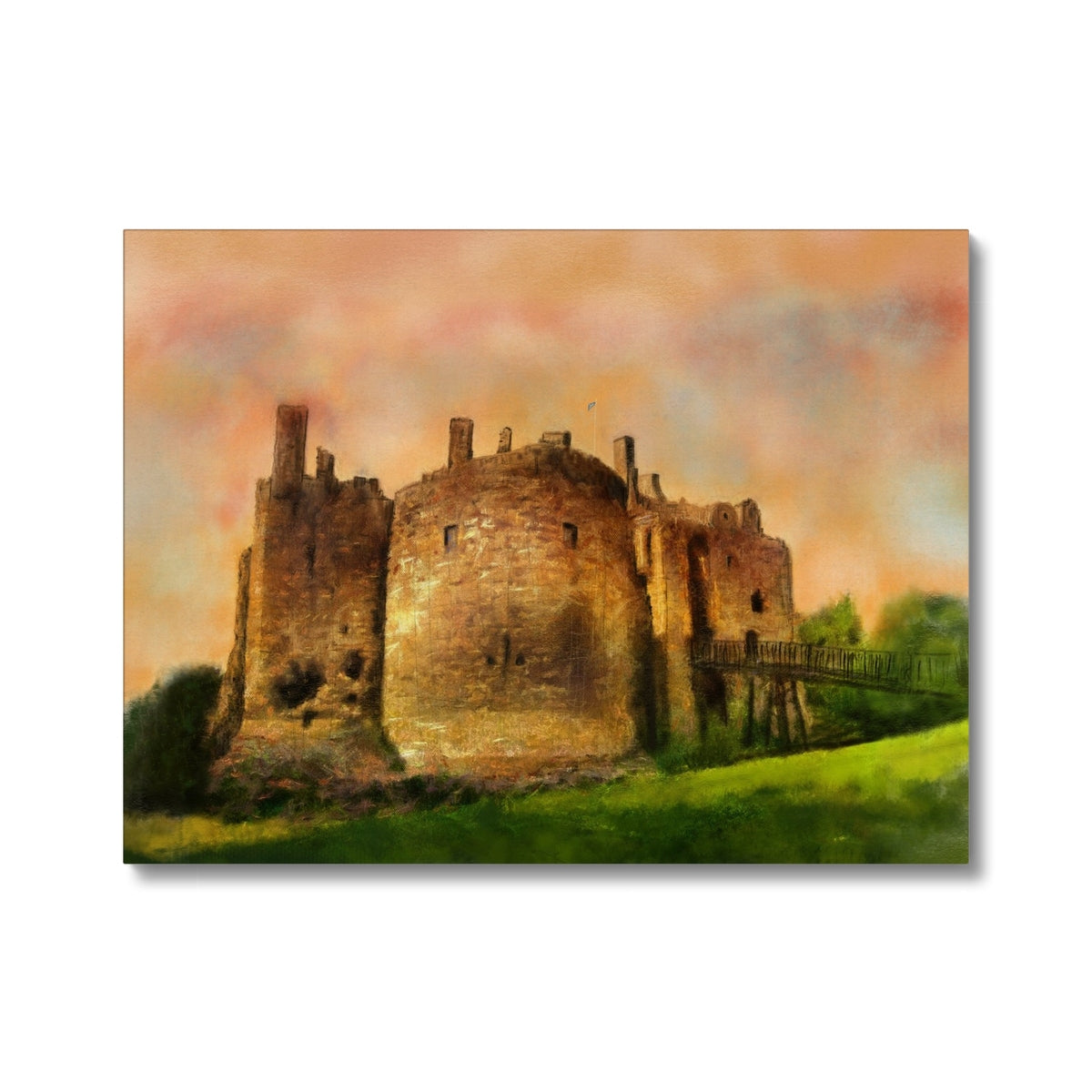 Dirleton Castle Dusk Painting | Canvas Prints From Scotland