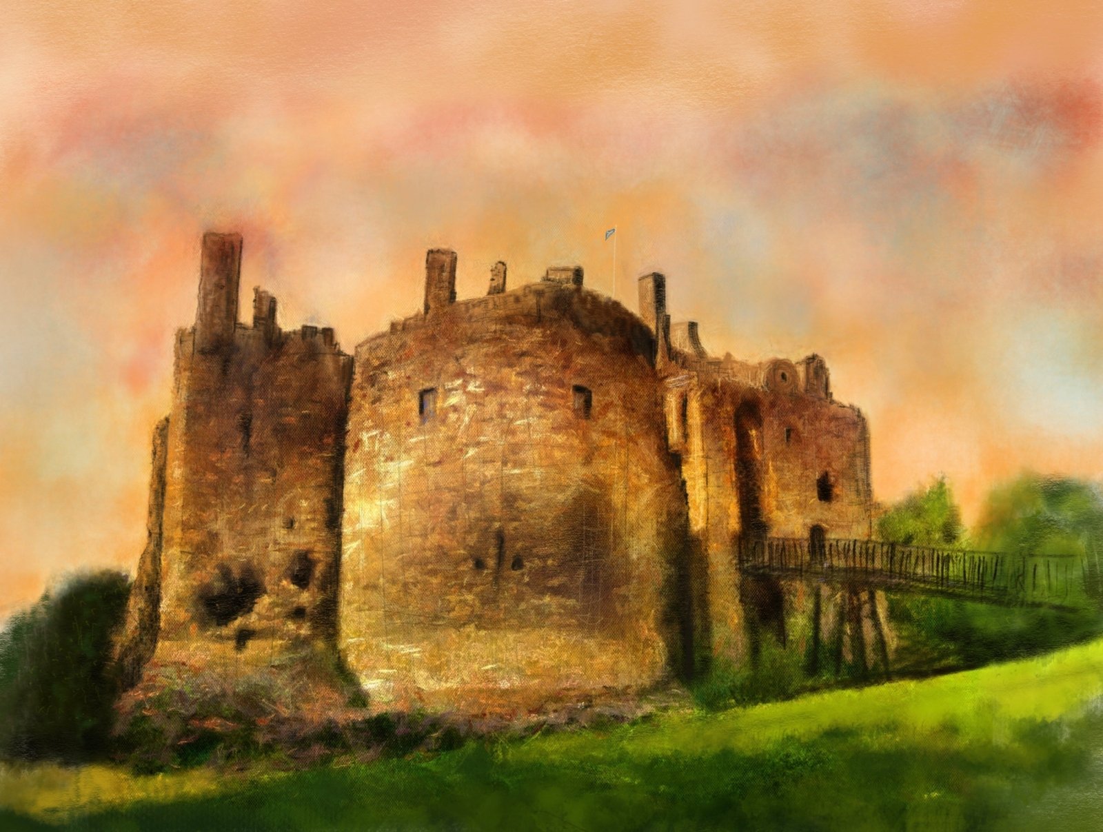 Dirleton Castle Dusk