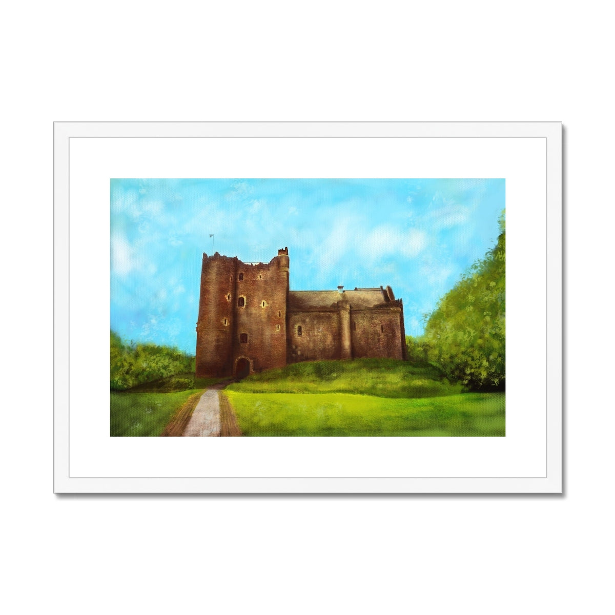 Doune Castle Painting | Framed &amp; Mounted Prints From Scotland