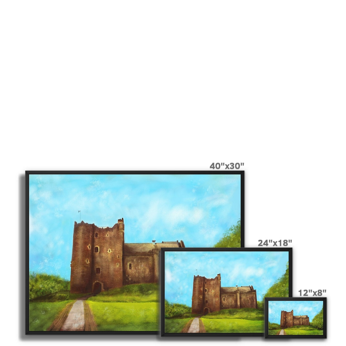 Doune Castle Painting | Framed Canvas From Scotland