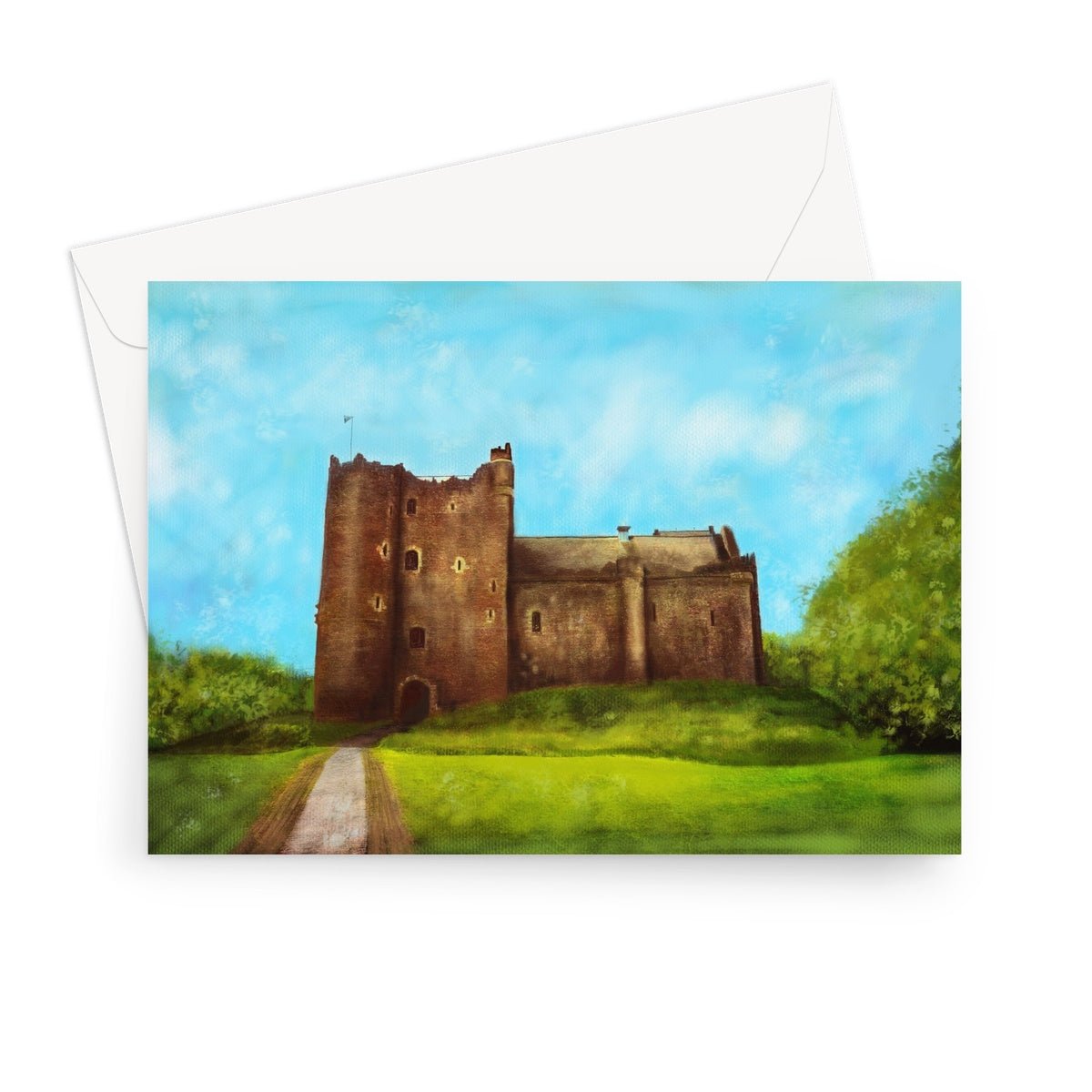 Doune Castle Scottish Art Gifts Greeting Card