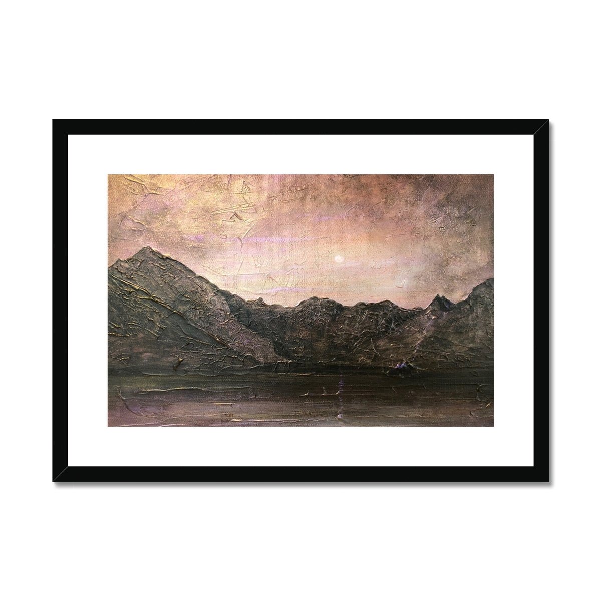 Dubh Ridge Moonlight Skye Painting | Framed & Mounted Prints From Scotland