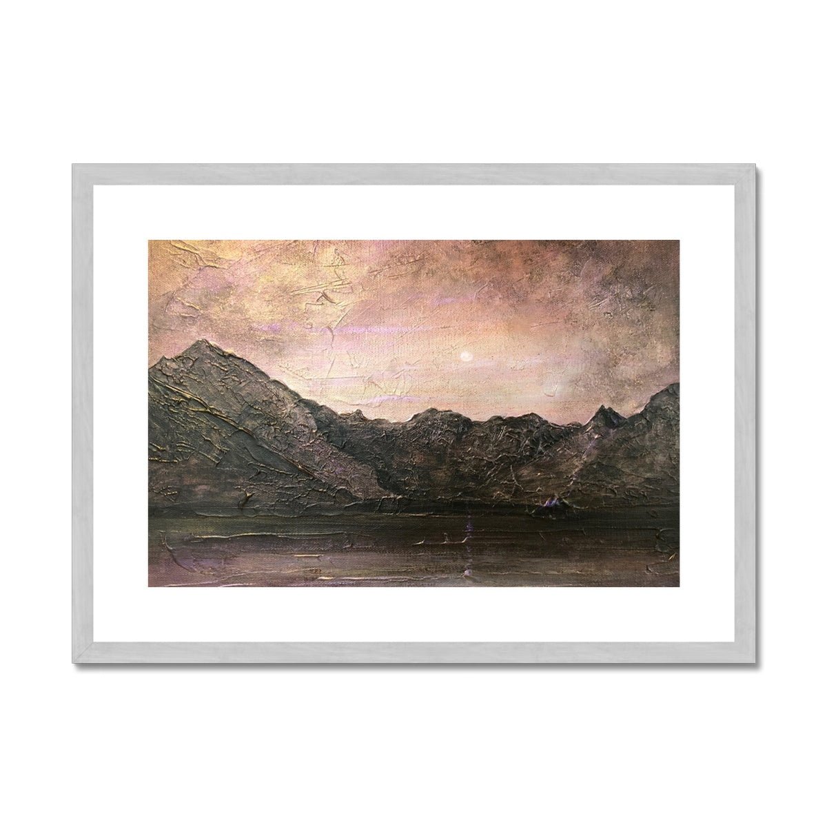 Dubh Ridge Moonlight Skye Painting | Antique Framed & Mounted Prints From Scotland