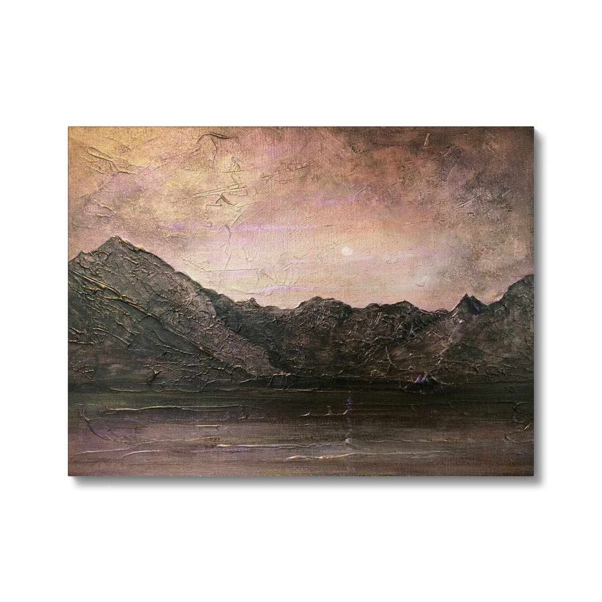 Dubh Ridge Moonlight Skye Painting | Canvas From Scotland