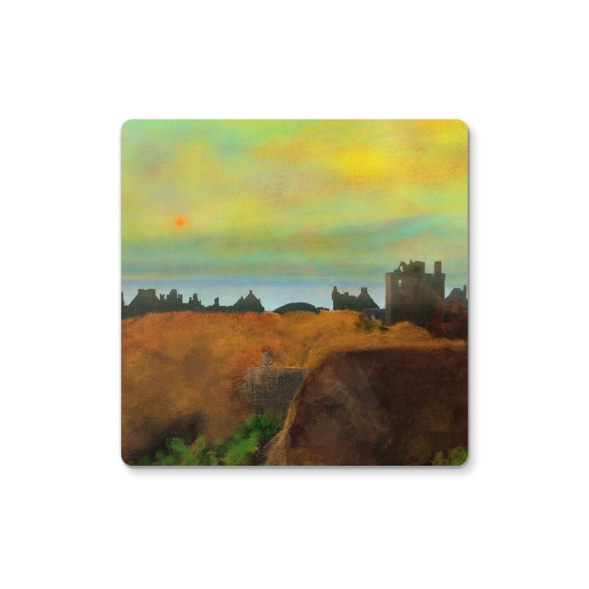 Dunnottar Castle Dusk Art Gifts Coaster