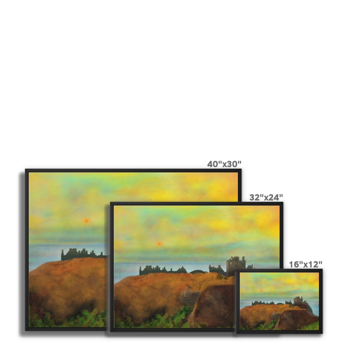 Dunnottar Castle Dusk Dusk Painting | Framed Canvas Prints From Scotland