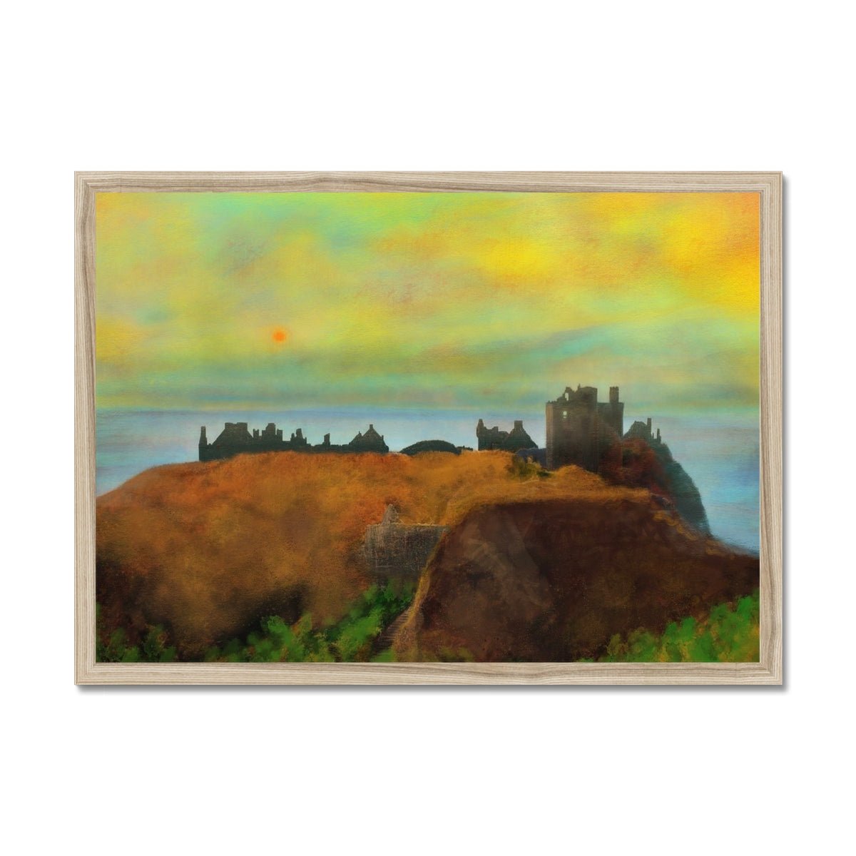 Dunnottar Castle Dusk Dusk Painting | Framed Prints From Scotland