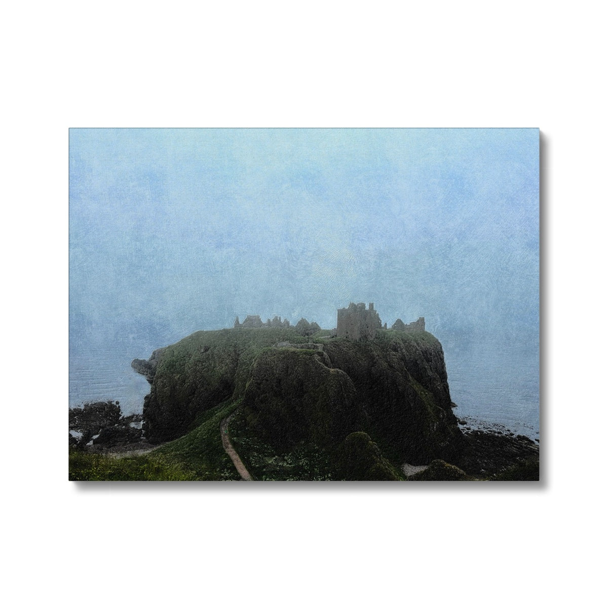 Dunnottar Castle Mist Painting | Canvas From Scotland