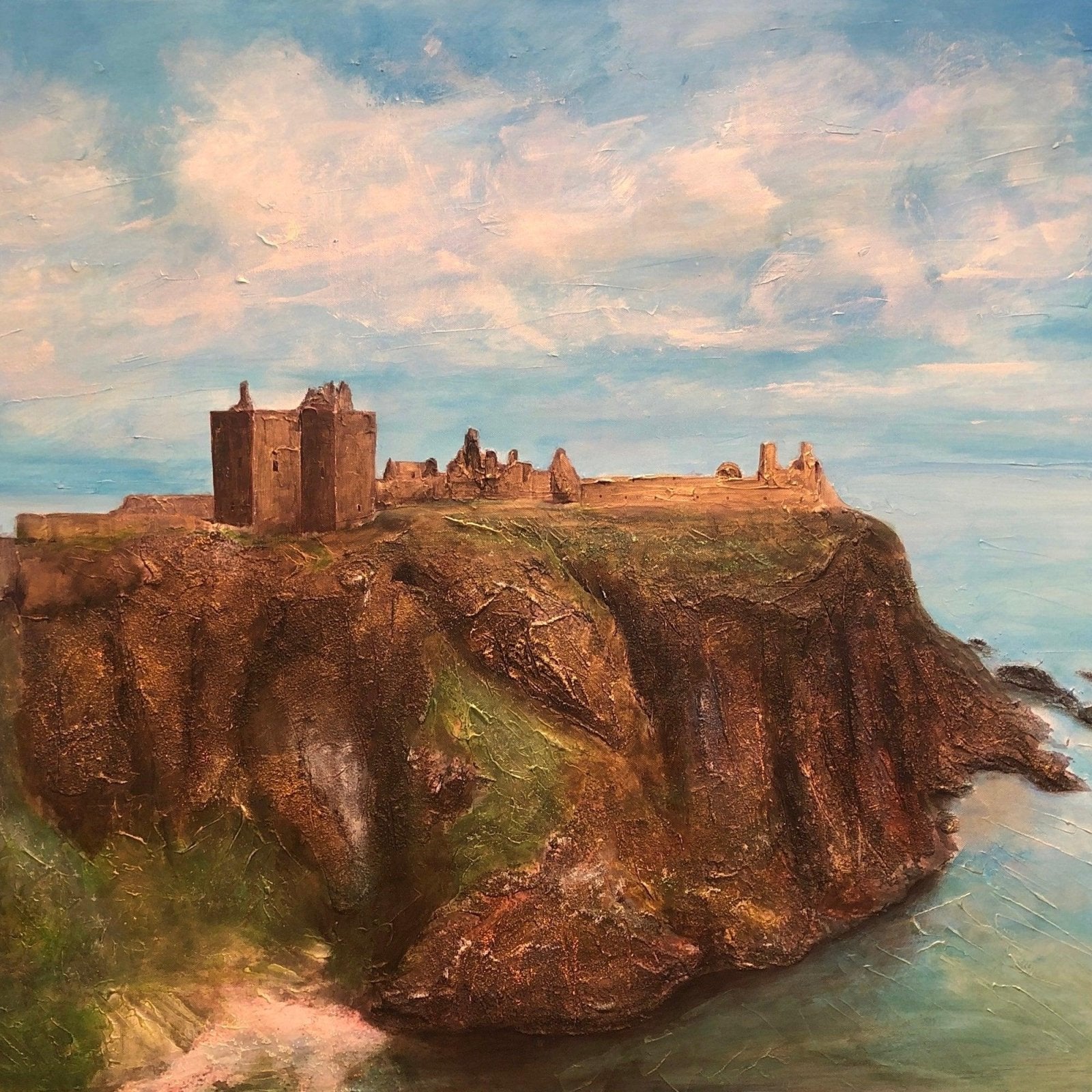 Dunnottar Castle Wooden Art Block