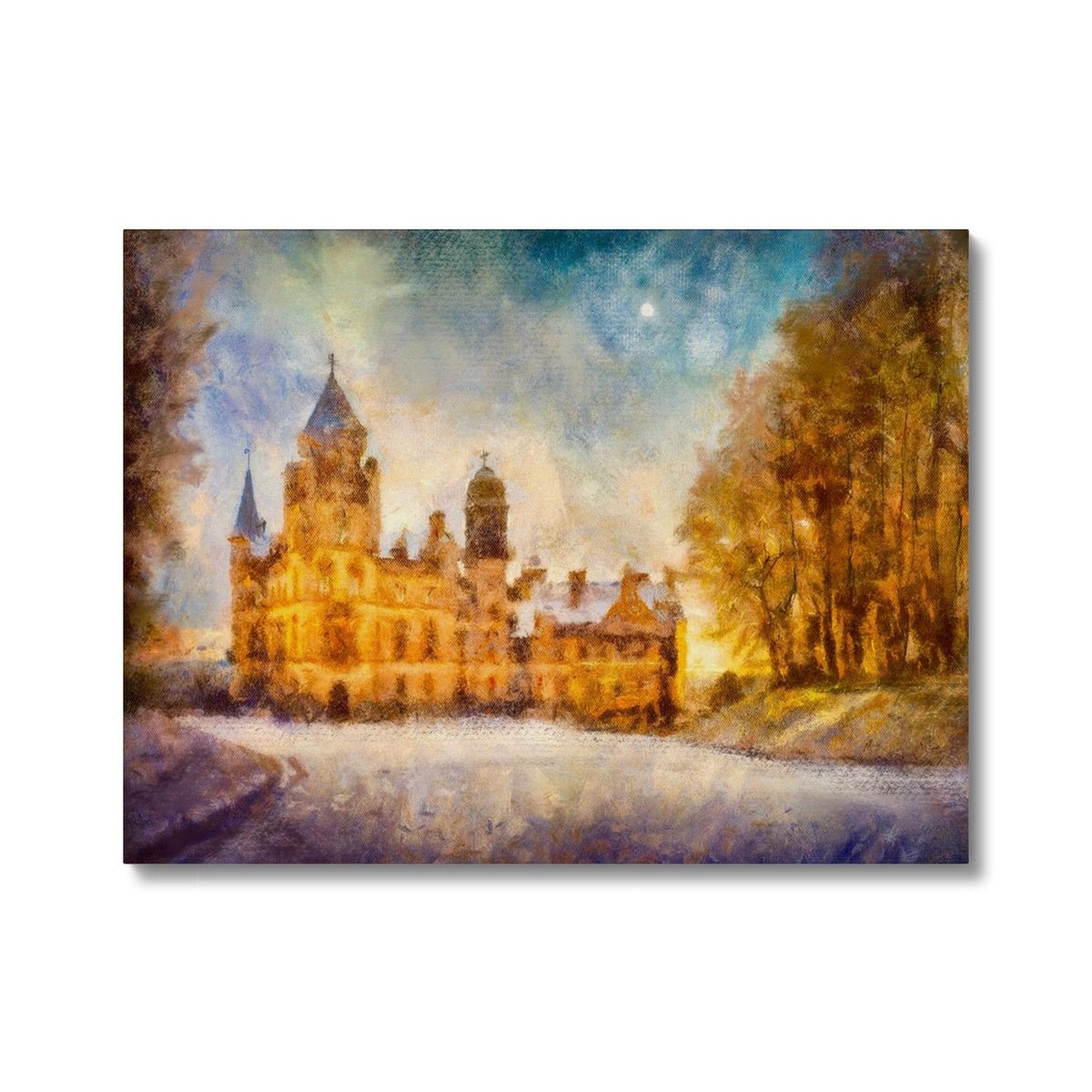 Dunrobin Castle Moonlight Painting | Canvas Prints From Scotland