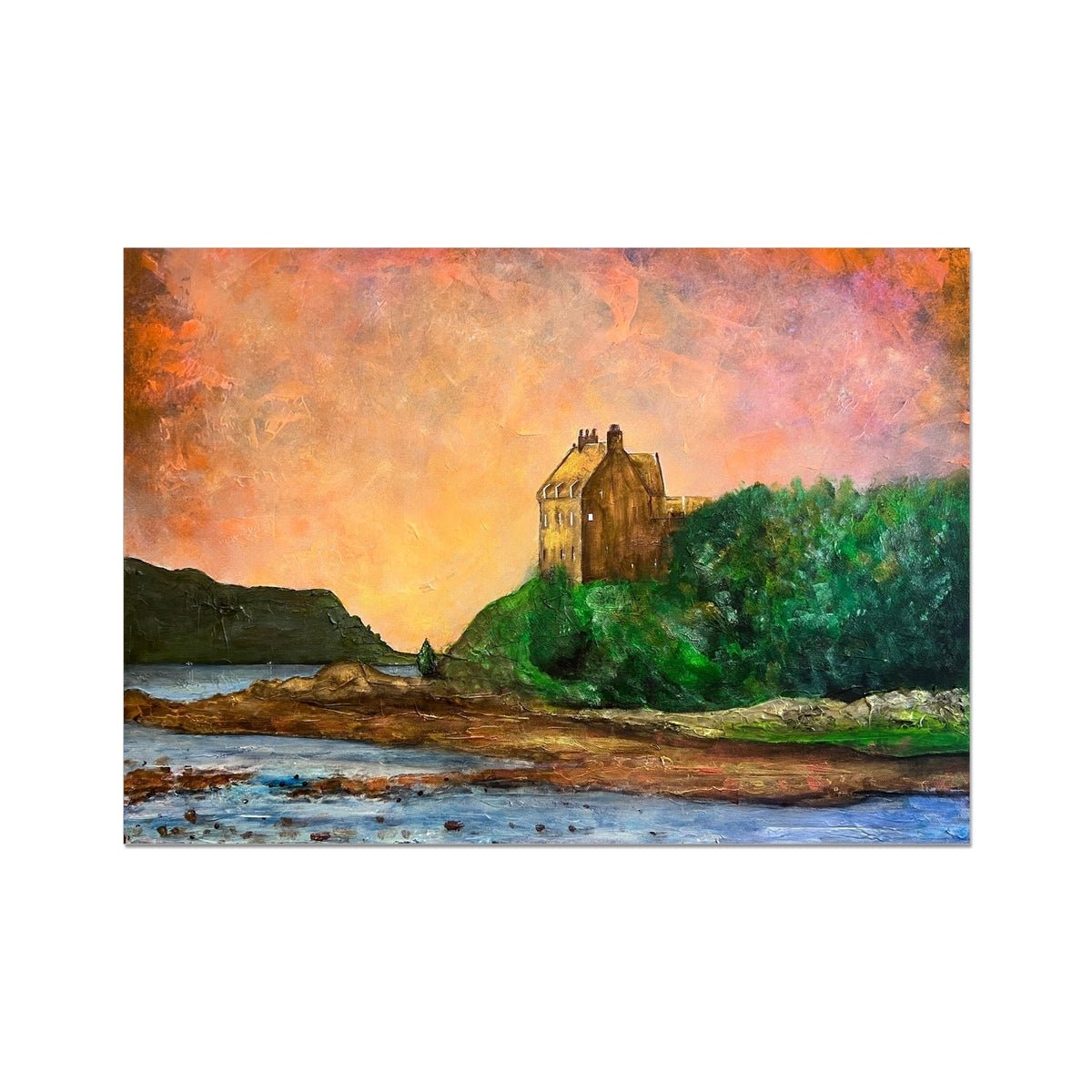 Duntrune Castle Painting | Fine Art Prints From Scotland-Unframed Prints-Historic & Iconic Scotland Art Gallery-A2 Landscape-Paintings, Prints, Homeware, Art Gifts From Scotland By Scottish Artist Kevin Hunter