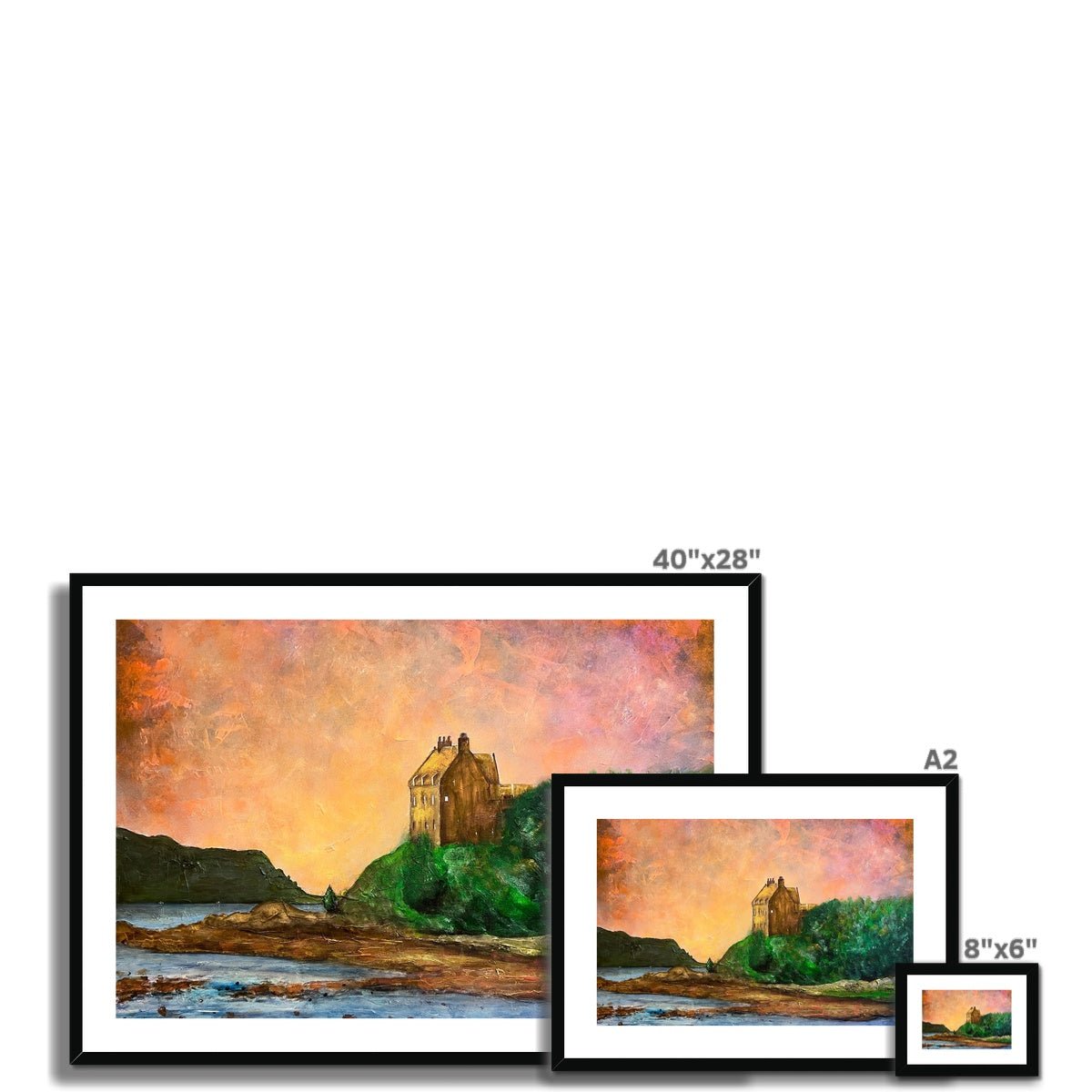Duntrune Castle Painting | Framed & Mounted Prints From Scotland-Framed & Mounted Prints-Historic & Iconic Scotland Art Gallery-Paintings, Prints, Homeware, Art Gifts From Scotland By Scottish Artist Kevin Hunter