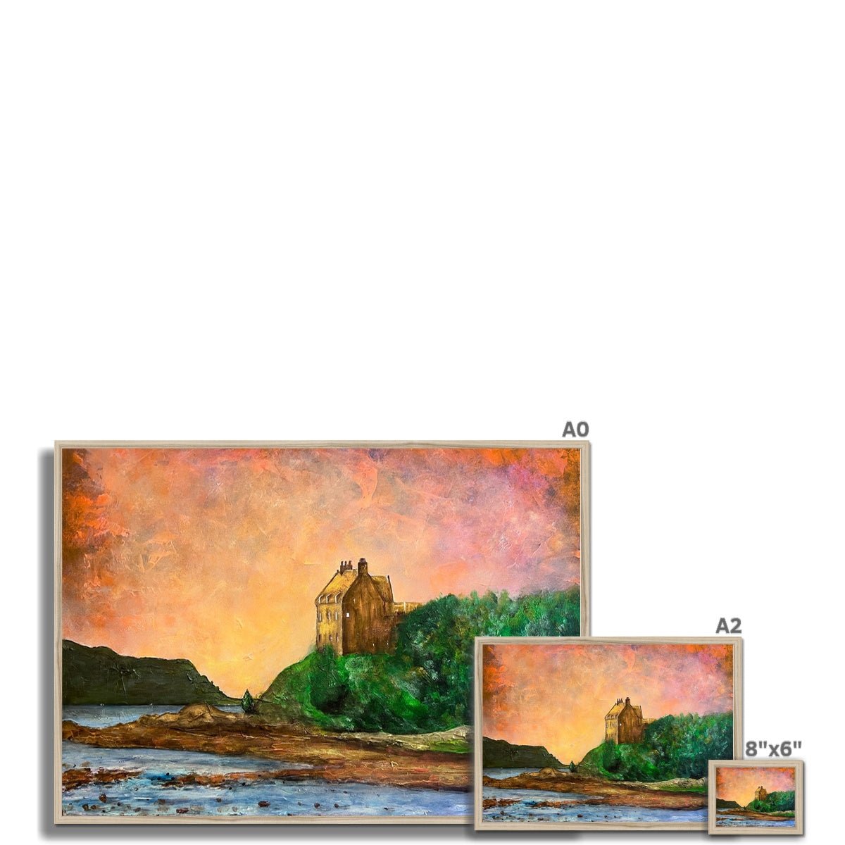 Duntrune Castle Painting | Framed Prints From Scotland-Framed Prints-Historic & Iconic Scotland Art Gallery-Paintings, Prints, Homeware, Art Gifts From Scotland By Scottish Artist Kevin Hunter