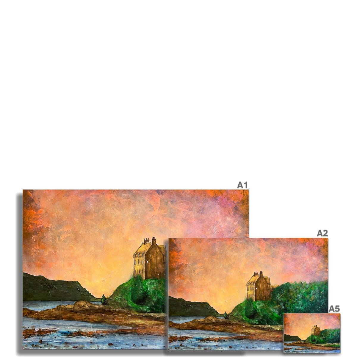 Duntrune Castle Painting | Signed Art Prints From Scotland | By Scottish Artist Hunter