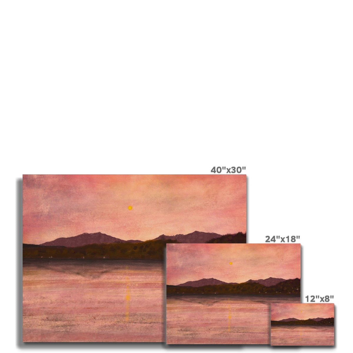 Dusk Over Arran & Bute Painting | Canvas From Scotland