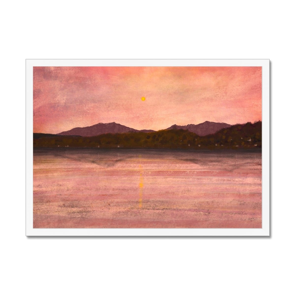 Dusk Over Arran & Bute Painting | Framed Prints From Scotland