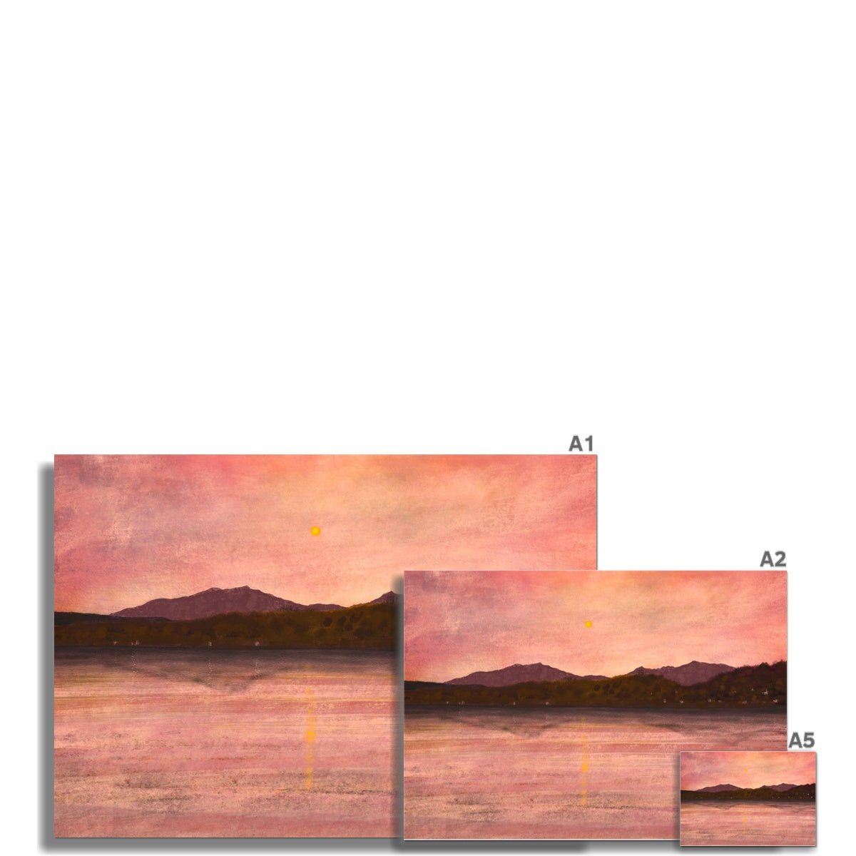 Dusk Over Arran & Bute Painting Scotland | Signed Scottish Fine Art Prints