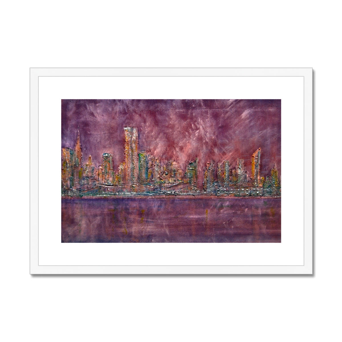 East Side Snow New York Painting | Framed &amp; Mounted Prints From Scotland