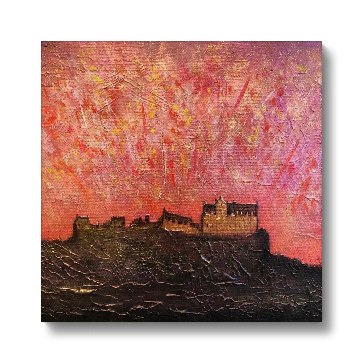 Edinburgh Castle Fireworks Art Eco Canvas-Edinburgh & Glasgow Art Gallery