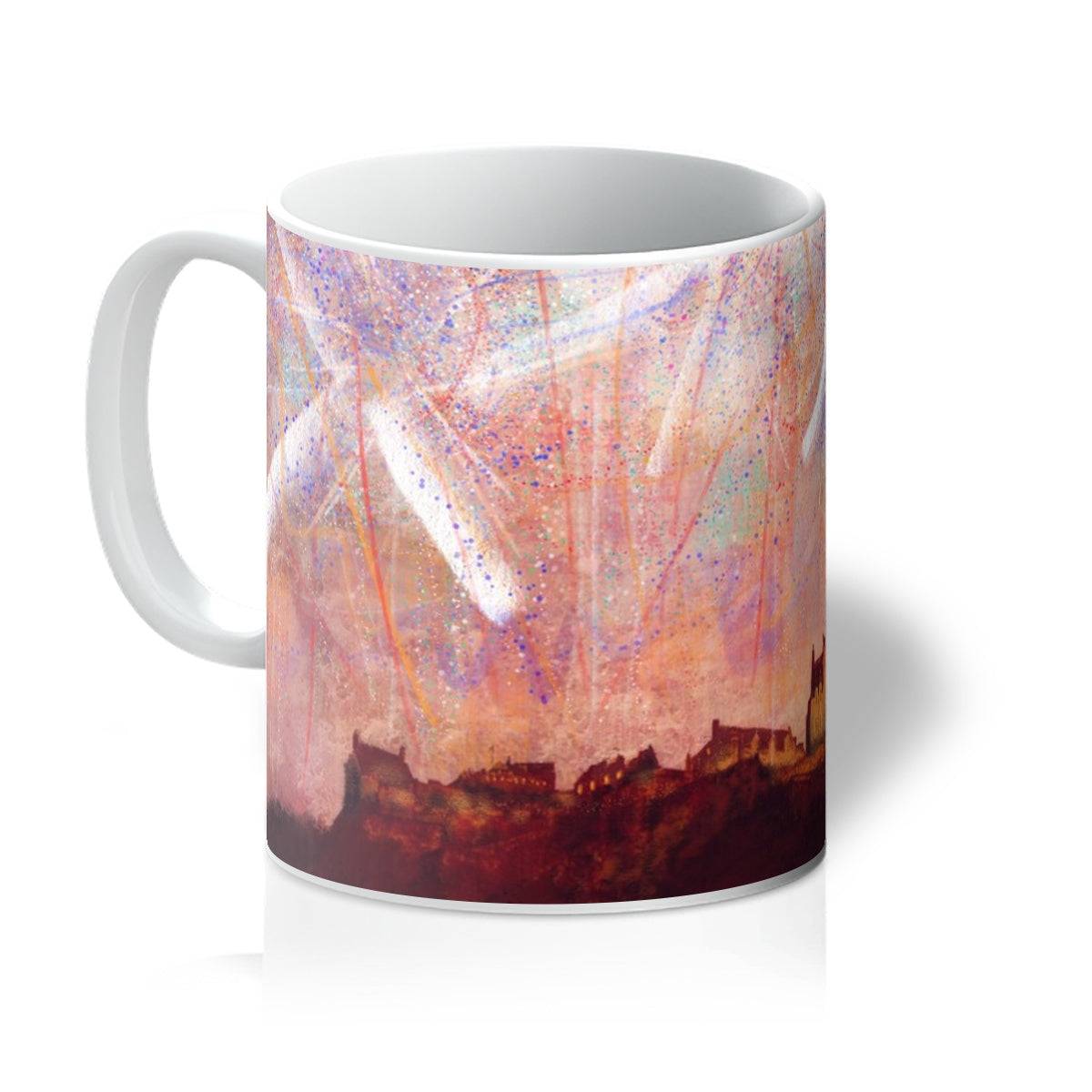 Edinburgh Castle Fireworks Art Gifts Mug