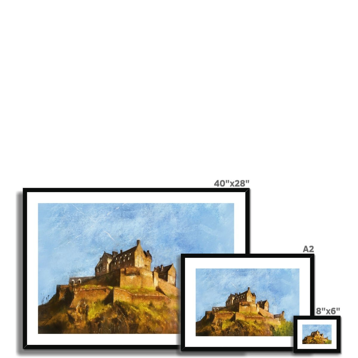 Edinburgh Castle Painting | Framed & Mounted Prints From Scotland