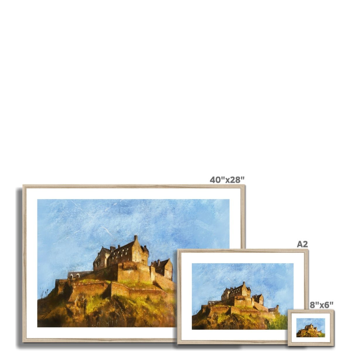 Edinburgh Castle Painting | Framed & Mounted Prints From Scotland