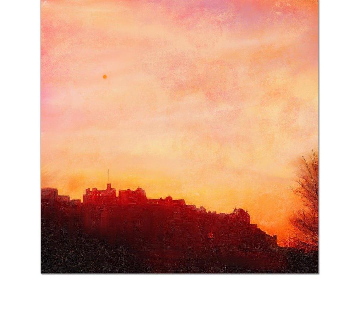 Edinburgh Castle Sunset Art Prints from my Edinburgh & Glasgow Art Gallery Collection