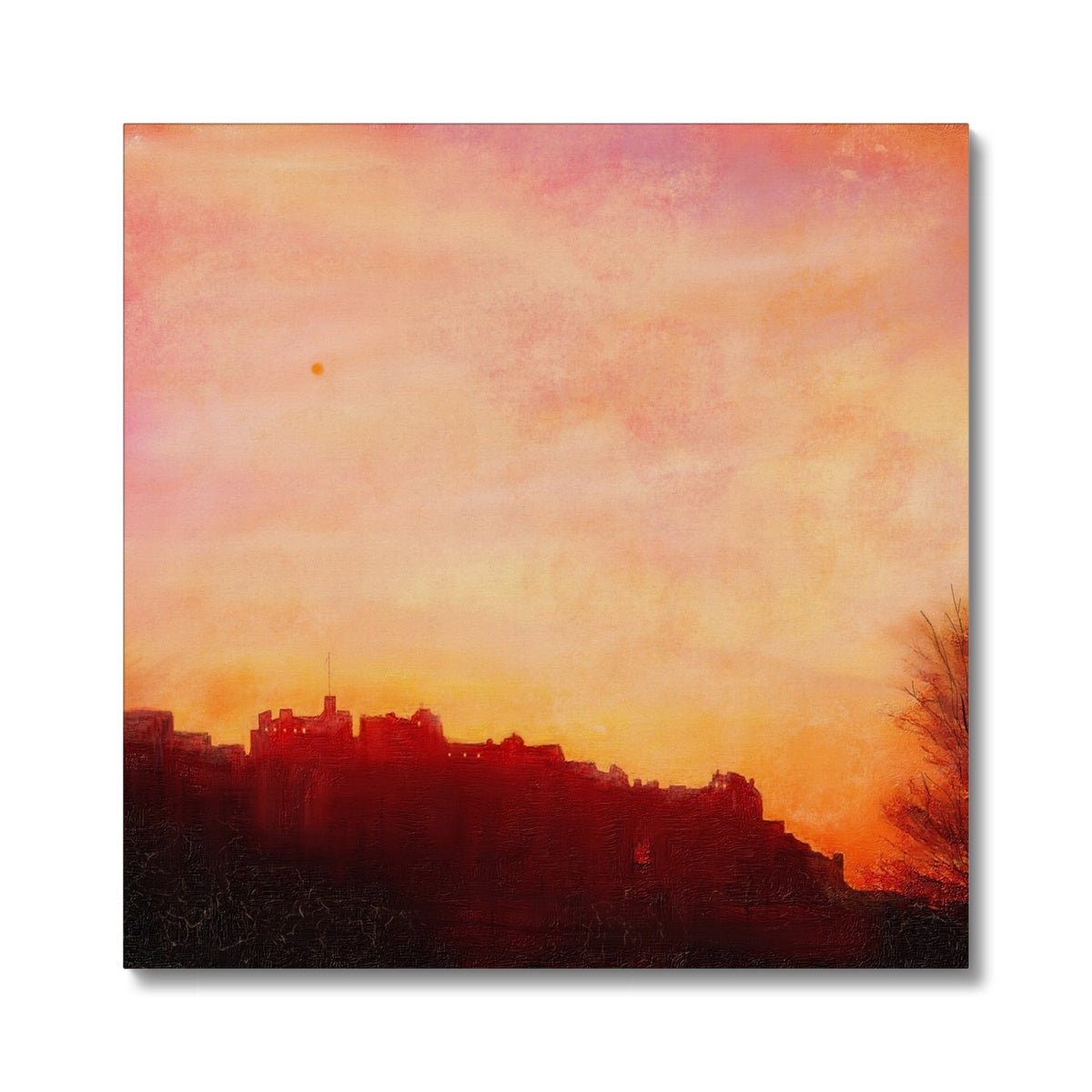 Edinburgh Castle Sunset Painting | Canvas From Scotland